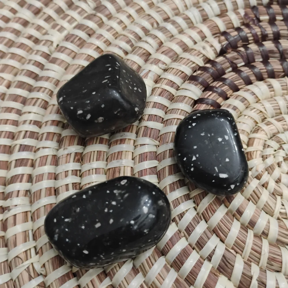Polished Black Volcano Jasper Stones NEW